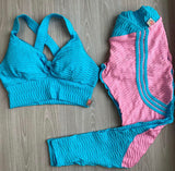 Matchinset bootylift baby blue -pink