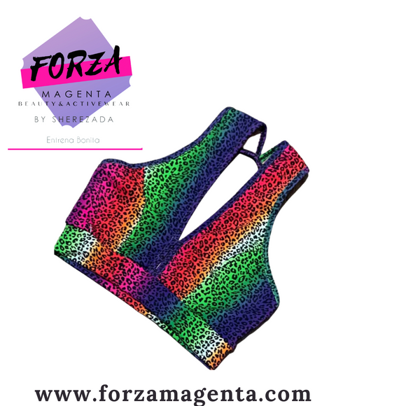 Top leopardo colores