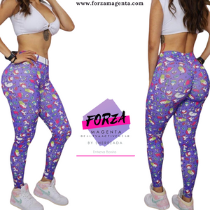 Legging unicornio morado