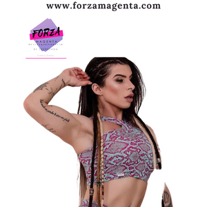 Top snake verde menta morado