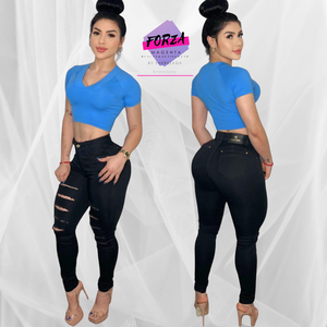RIPPET BLACK FIT JEAN